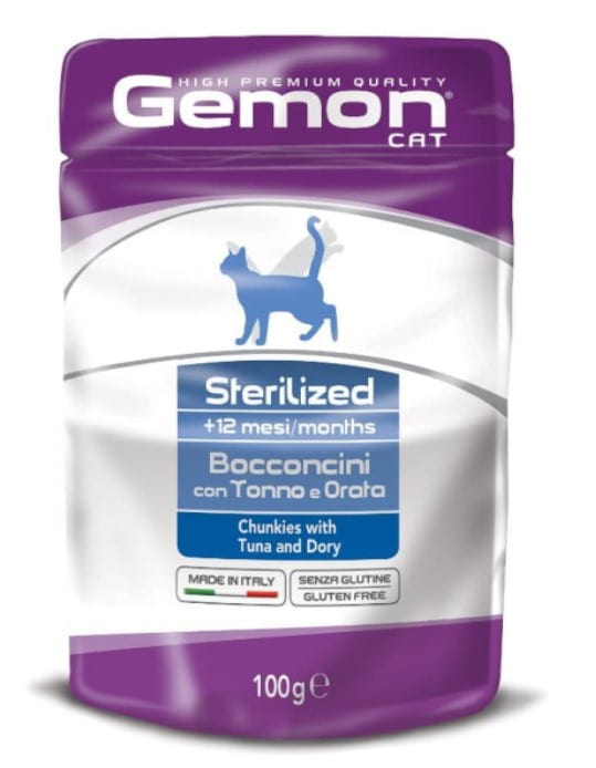 Питание для кошек Gemon Cat Sterilised (тунец, дори)