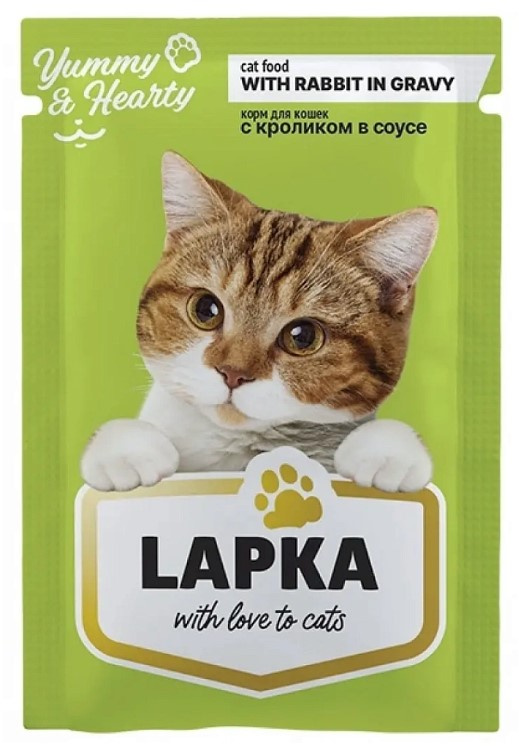 Влажный корм для кошек Lapka (кролик)