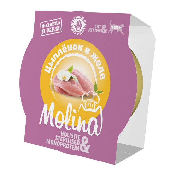Molina Влажный корм для котят цыпленок в желе