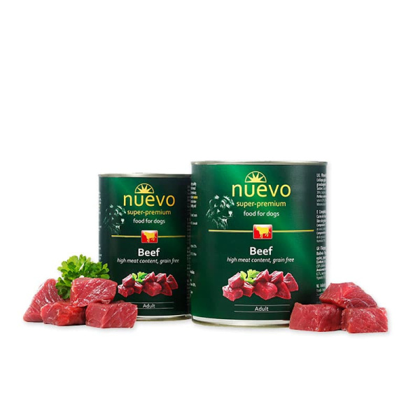 Консервированный корм для собак Консервы для собак NUEVO Beff (говядина)