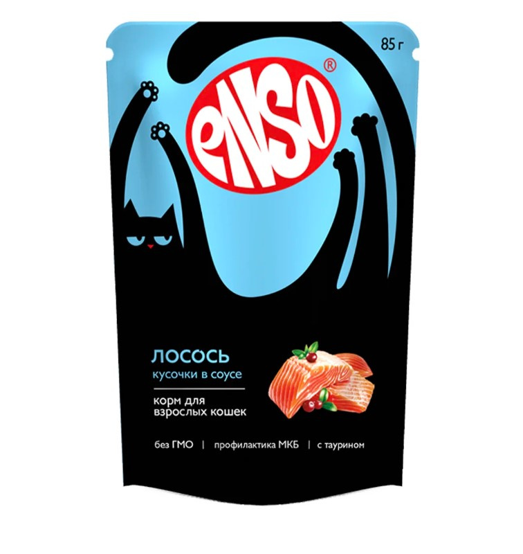 Влажный корм для кошек Enso Adult Cat в соусе (лосось)