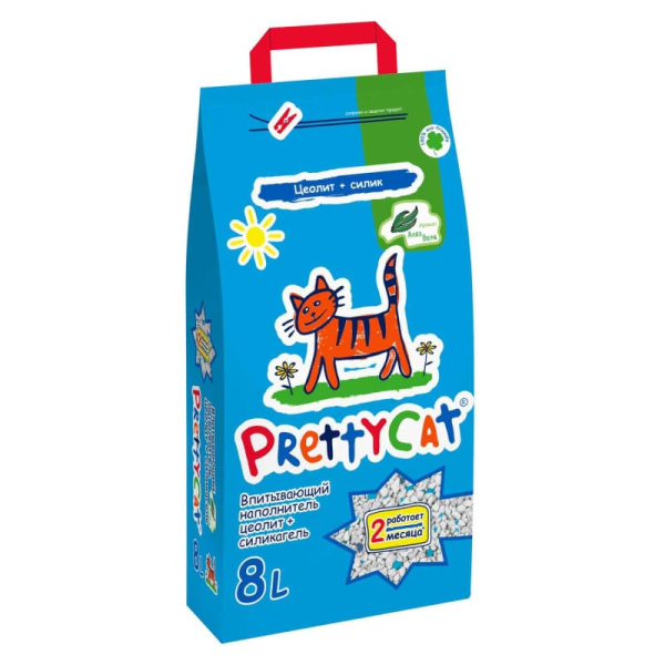 Наполнитель PrettyCat впитывающий глиняный "Naturel" с ароматом алоэ