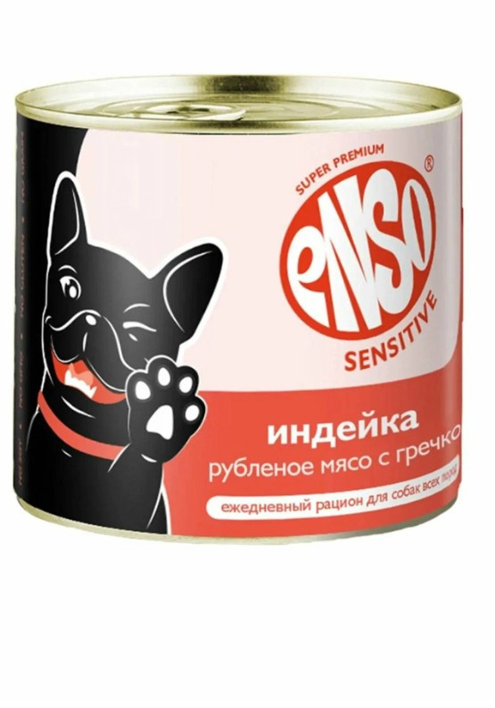 Влажный корм для собак Enso Sensitive Adult Dog (индейка, гречка)
