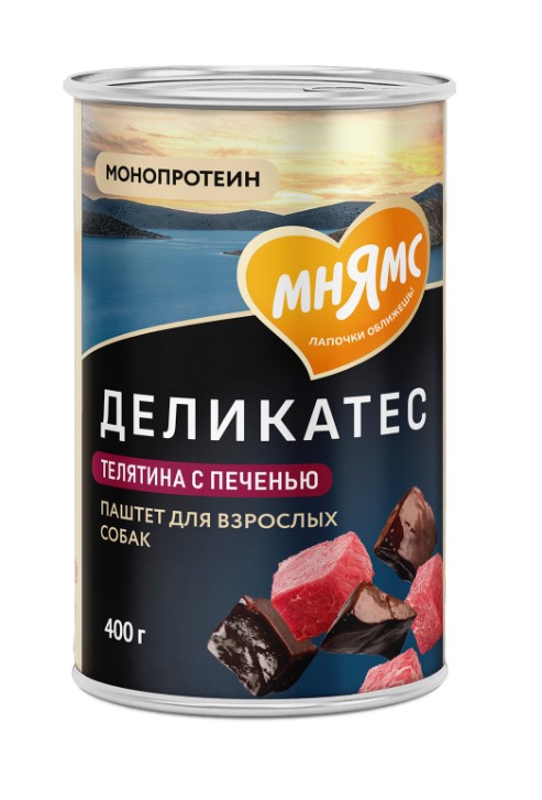 Влажное питание для собак Мнямс Фегато по-венециански (телятина, печень)