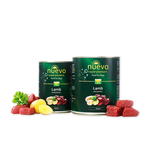 Консервированный корм для собак Консервы для собак NUEVO Adult (ягненок, картофель)