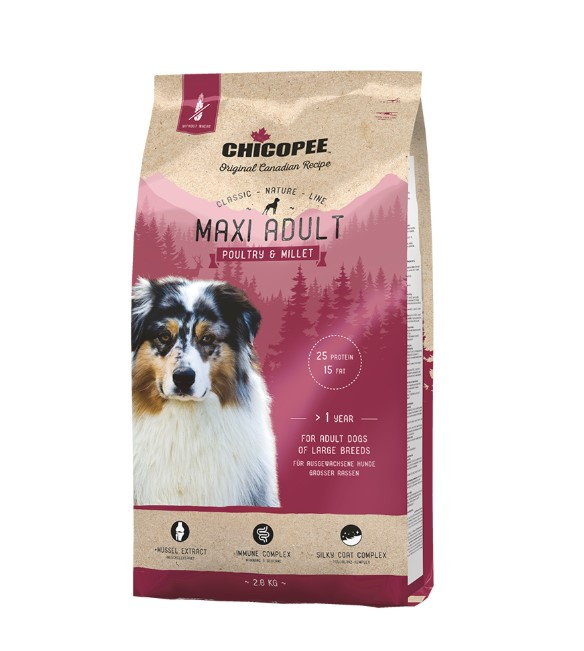 Каталог Сухой корм для собак Chicopee CNL Maxi Adult (птица, просо) для собак