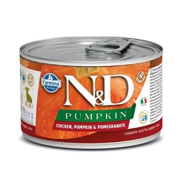 Консервированный корм для собак Консервы для собак Farmina N&D Dog Chicken & Pumpkin & Pomegranate Puppy Mini (курица, гранат)