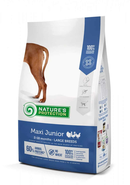 Каталог Сухой корм для щенков крупных пород Nature's Protection MAXI JUNIOR для собак