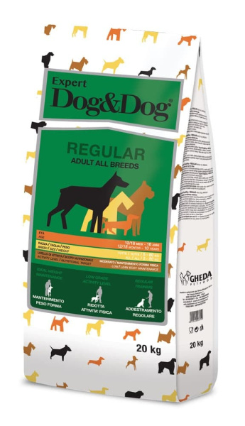 Пища для малоактивных собак Сухой корм для собак Dog&Dog Expert Regular Adult All Breeds