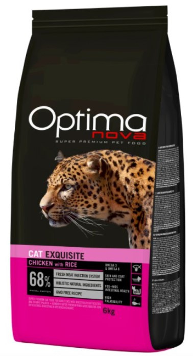 Сухой корм для кошек OPTIMANOVA Cat Exquisite (курица, рис)