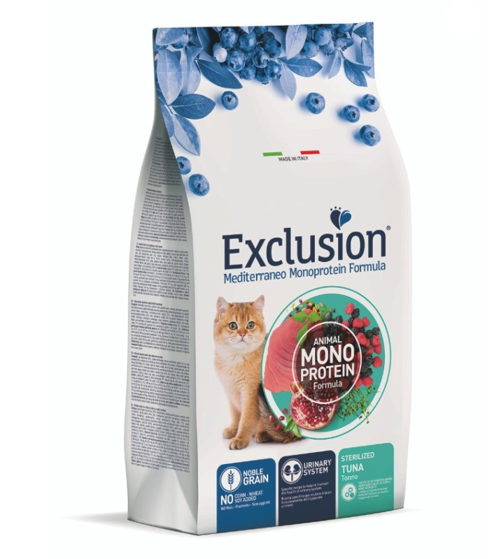 Сухой корм для стерилизованных кошек EXCLUSION Monoprotein Sterilized Cat Tuna (тунец)