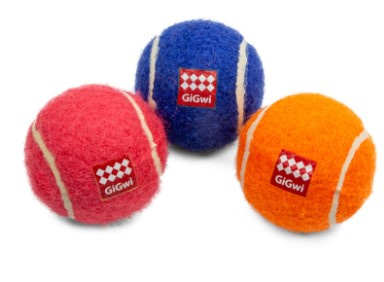 Игрушка для собак GiGwi Catch & Fetch Три мяча с пищалкой маленькие