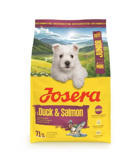 Каталог Сухой корм для щенков мини пород Josera Mini Junior with Duck&Salmon для собак