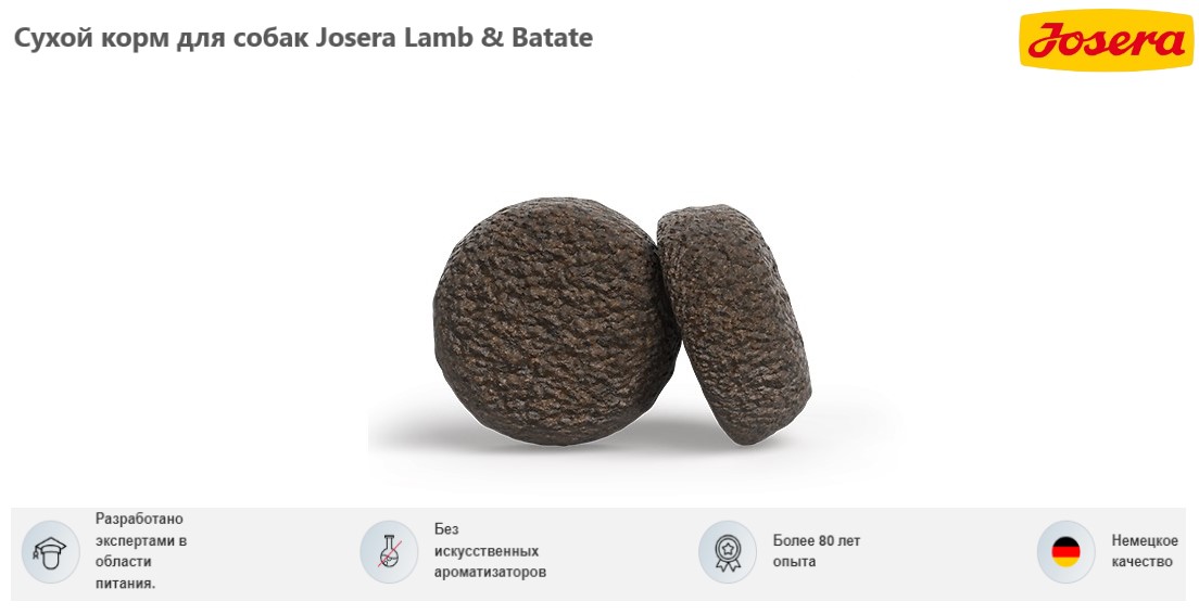 Еда для собак Josera Lamb & Batate