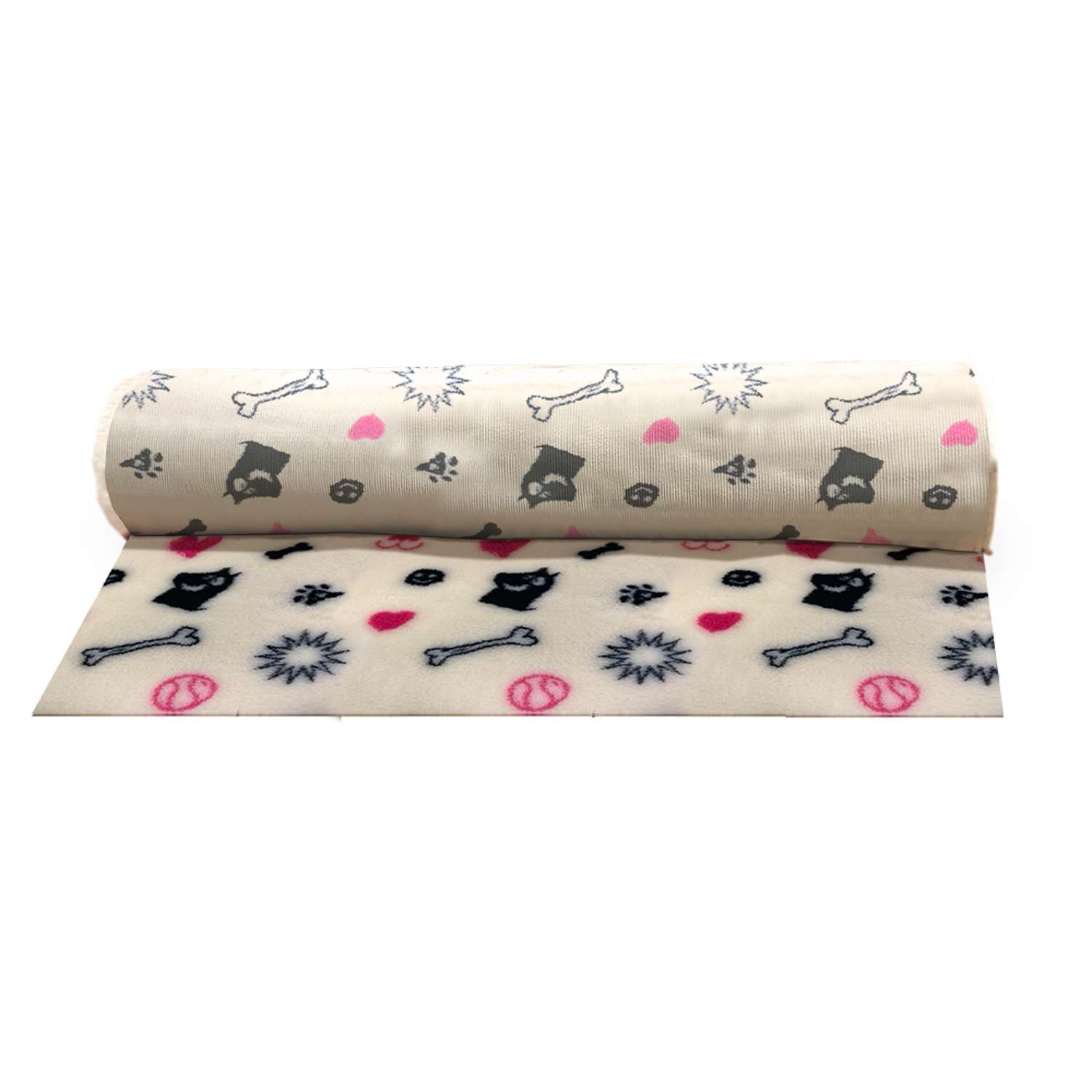 Коврик меховой ProFleece Mr.Kranch 1х1,6м сливки/черный/вишневый