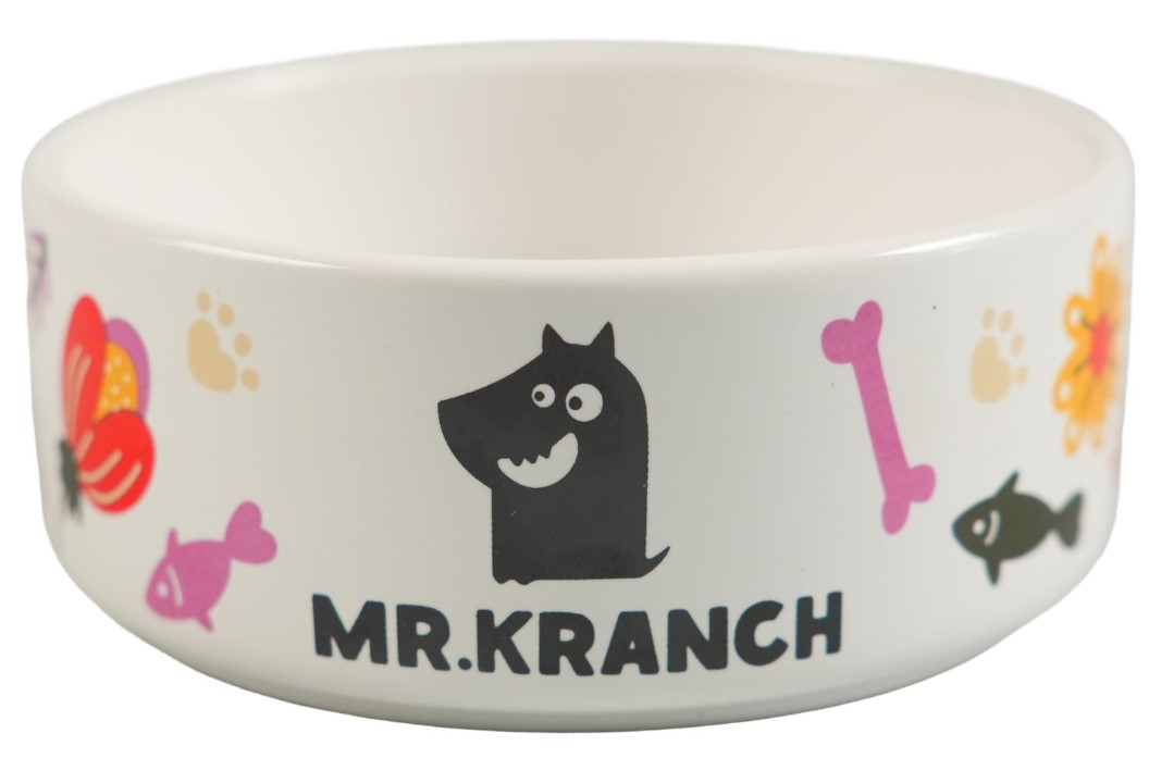Миска для собак Mr.Kranch керамическая Цветы Прованса 420 мл.