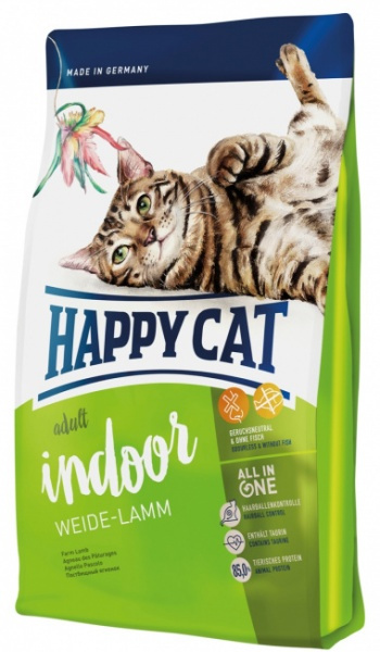 Сухой корм для кошек Happy Cat Adult Indoor (пастбищный ягненок) 1,4 кг