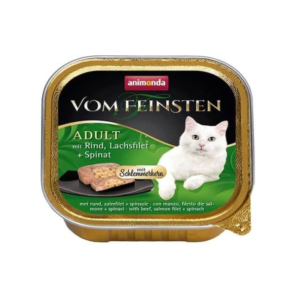 Влажный корм для кошек Animonda Vom Feinsten (говядина, лосось, шпинат)