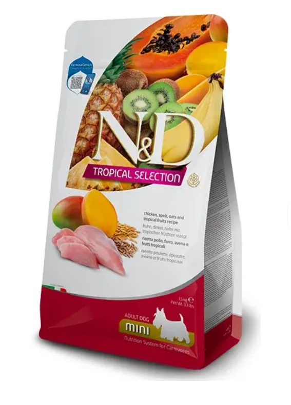 Каталог Сухой корм для собак Farmina N&D LG Tropical Selection Adult Mini (курица) для собак