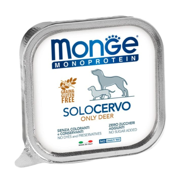 Паштет для собак Monge Dog Monoprotein Adult Deer (оленина)