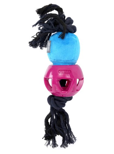 JOYSER Игрушка для собак Cageball Funhead Jack с резиновым мячом и пищалкой M, 37 см