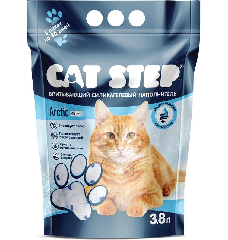 Силикагелевый наполнитель Cat Step Arctic Blue