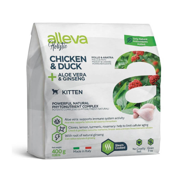 Сухой корм для котят Alleva Holistic Kitten Chicken & Dark (курица, утка)