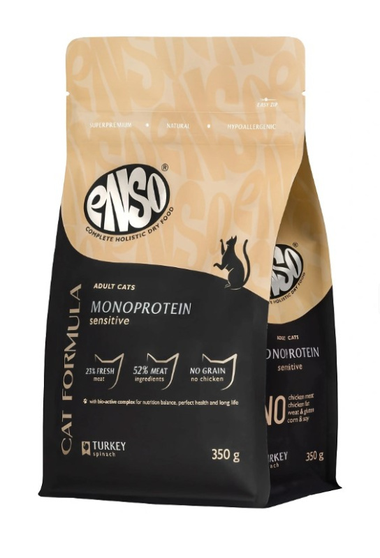 Сухой корм для кошек Enso Cat Formula Monoprotein Adult Cat (индейка, шпинат)