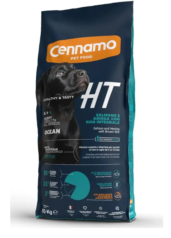 Каталог Сухой корм для щенков Cennamo Superpremium HT Puppy All Breeds Ocean (лосось ,сельдь, бурый рис) для собак