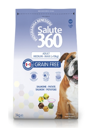 Каталог Сухой корм для собак PET360 SALUTE Adilt Dog Grain Free (лосось, картофель) для собак