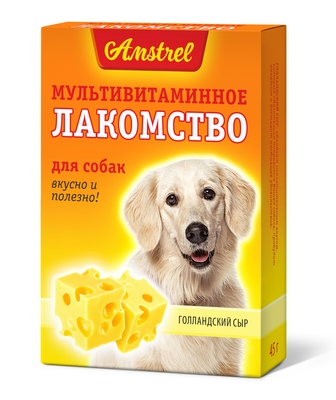 Лакомство мультивитаминное для собак Amstrel "Голландский сыр" (001308)