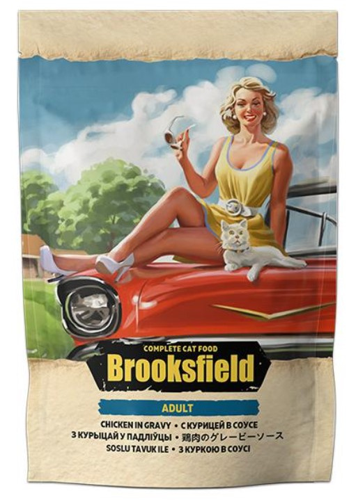Влажный корм для кошек BROOKSFIELD Adult Cat в соусе (курица)