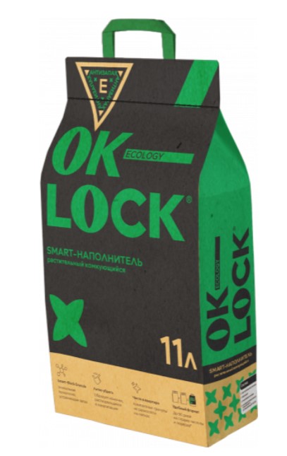 Наполнитель комкующийся растительный Ok-Lock