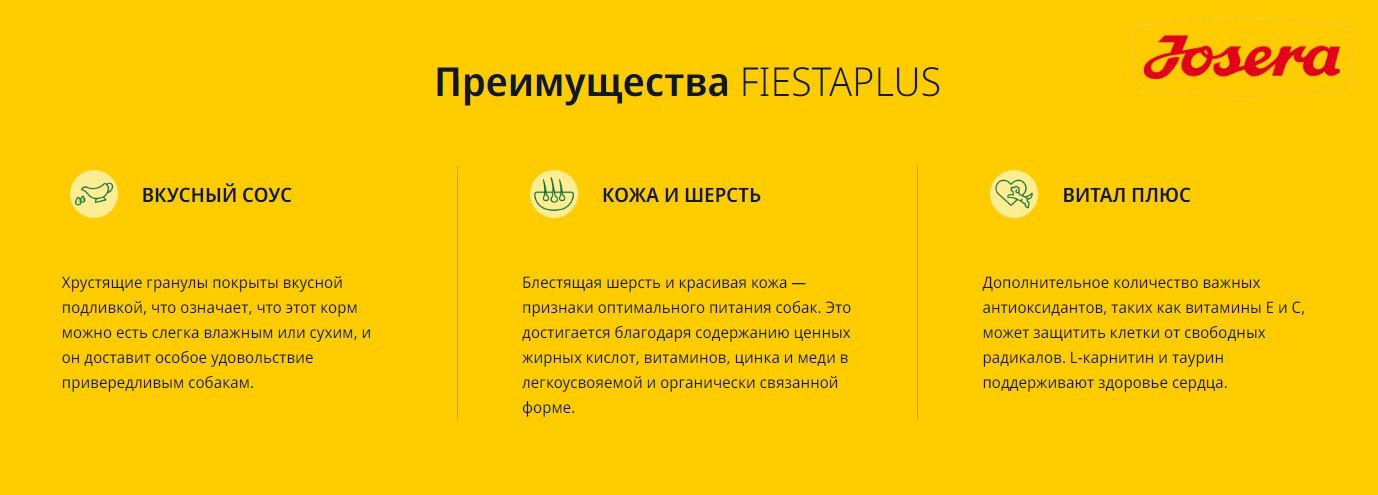 Сухой корм для собак Josera FiestaPlus Adult
