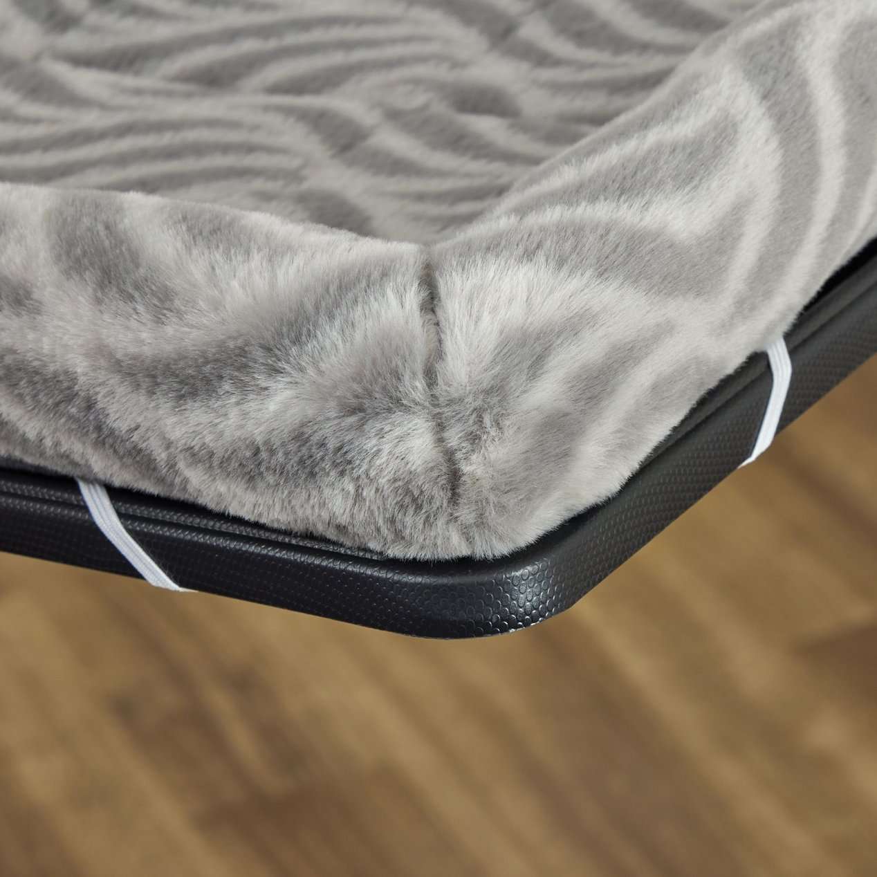 Лежанка MidWest Deluxe Wave Bed для собак и кошек меховая (серая)