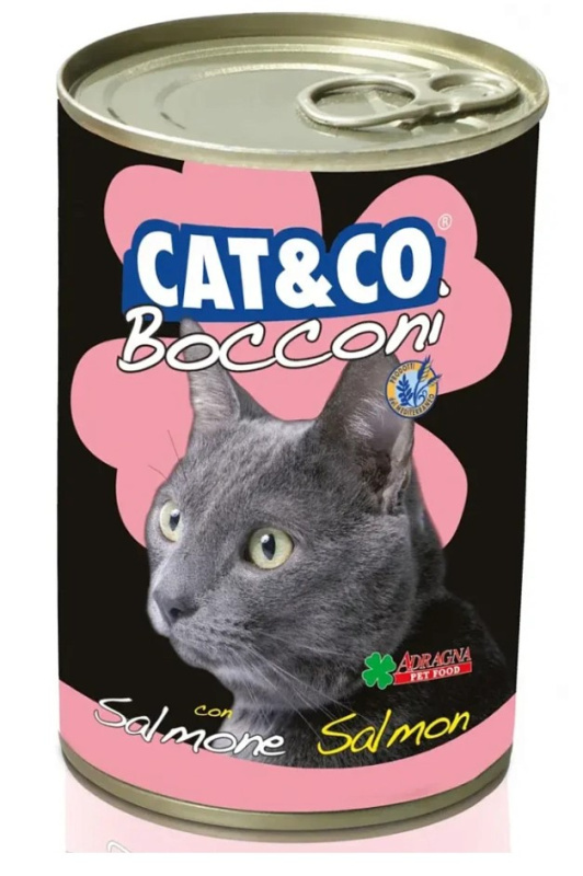 Влажный корм для кошек Adragna Cat&Co (кусочки лосося в соусе)