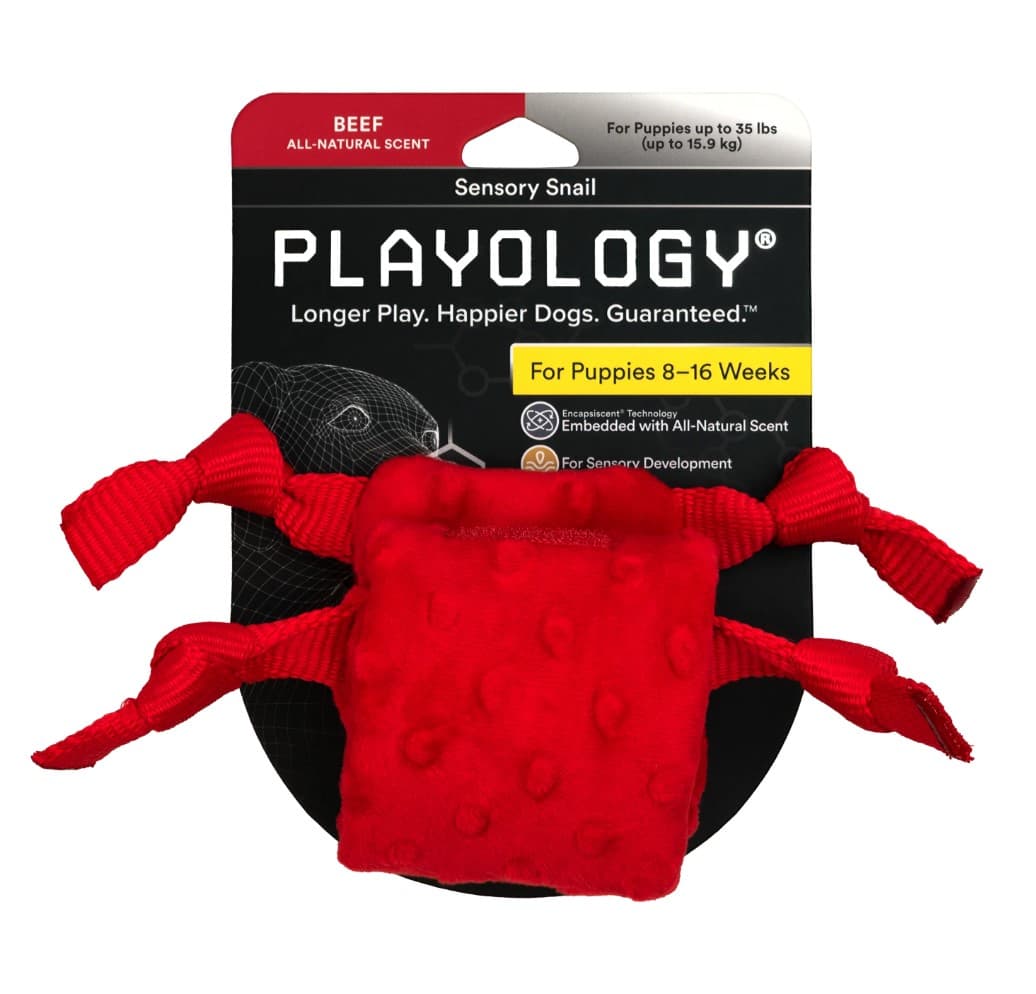 Игрушка для щенков мелких и средних пород Playology Puppy Sensory Snail Улитка сенсорная
