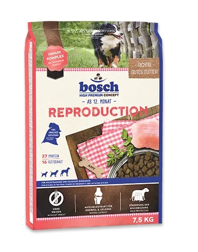 Еда для кормящих сук Сухой корм для собак Bosch Reproduction 7.5 кг