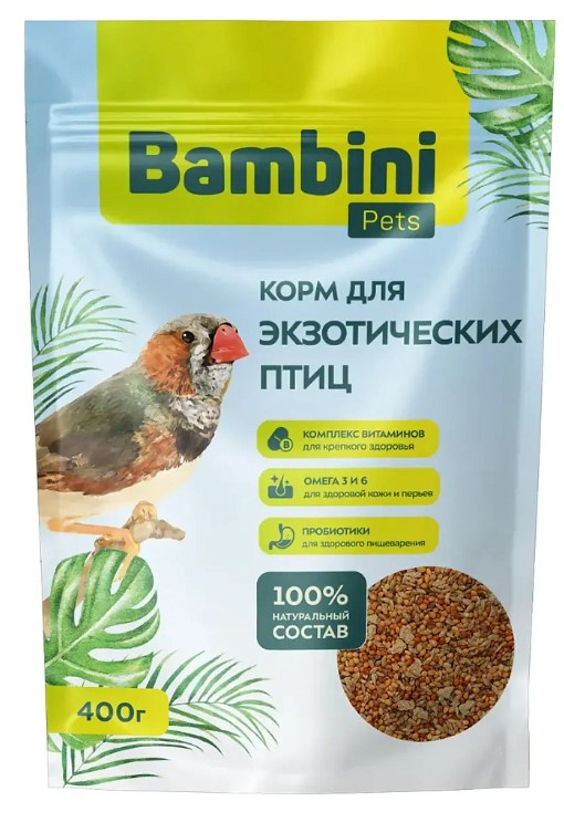 Корм для экзотических птиц Bambini Pets