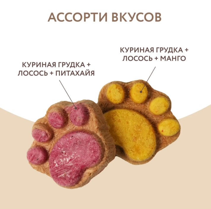Лакомство Мнямс для собак и щенков с 4 месяцев "Фросты" с лососем