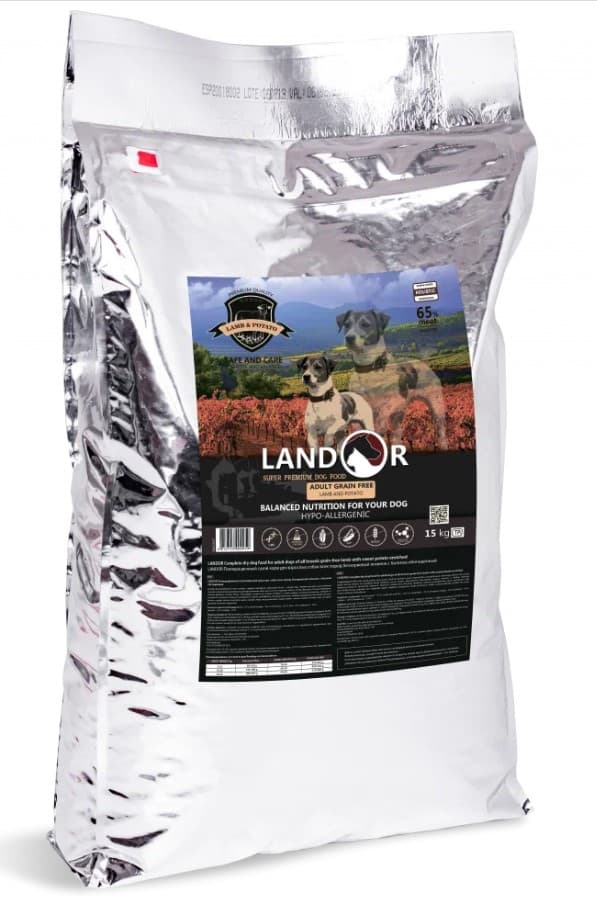 Каталог Сухой корм для собак LANDOR Grain Free Adult Dog (ягненок, батат) для собак