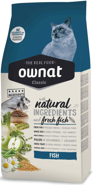 Сухой корм для кошек OWNAT Classic Fish Adult Cat (рыба)