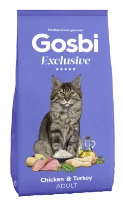 Сухой корм для кошек Gosbi Exclusive Adult Cat (курица, индейка)