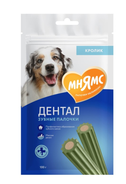 Лакомство Мнямс DENTAL для собак "Зубные палочки" с хлорофиллом