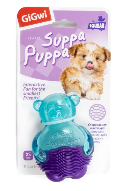 Игрушка для собак GiGwi Suppa Puppa Мишка с пищалкой