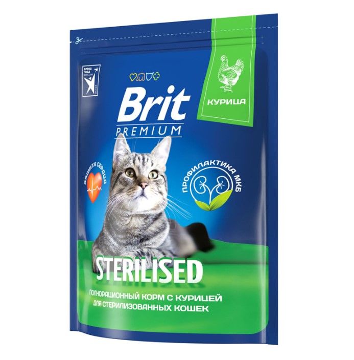 Сухой корм для кошек Brit Premium Cat Sterilised (курица)