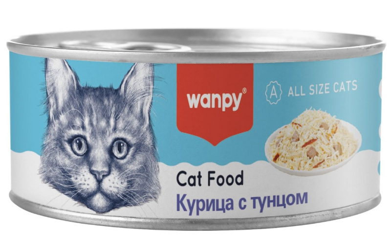 Консервы для кошек Wanpy Cat (курица, тунец)