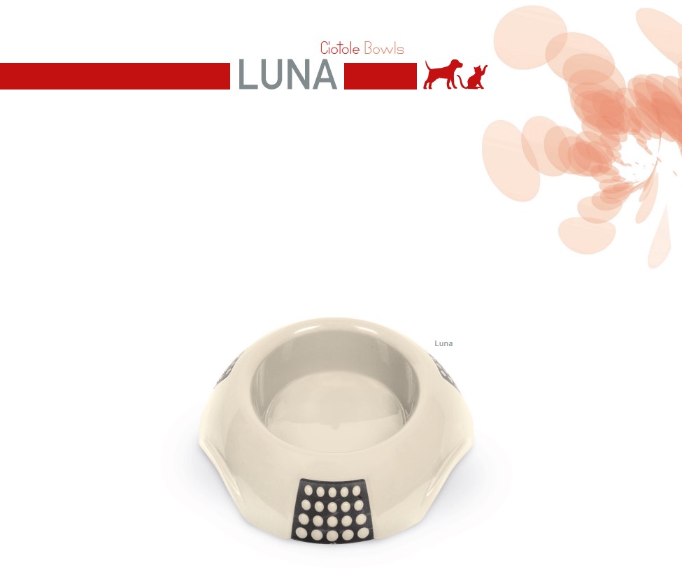 Миска пластиковая нескользящая для животных LUNA RUBB