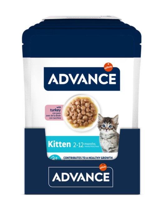 Влажный корм для котят Advance Wet Kitten (индейка в соусе)