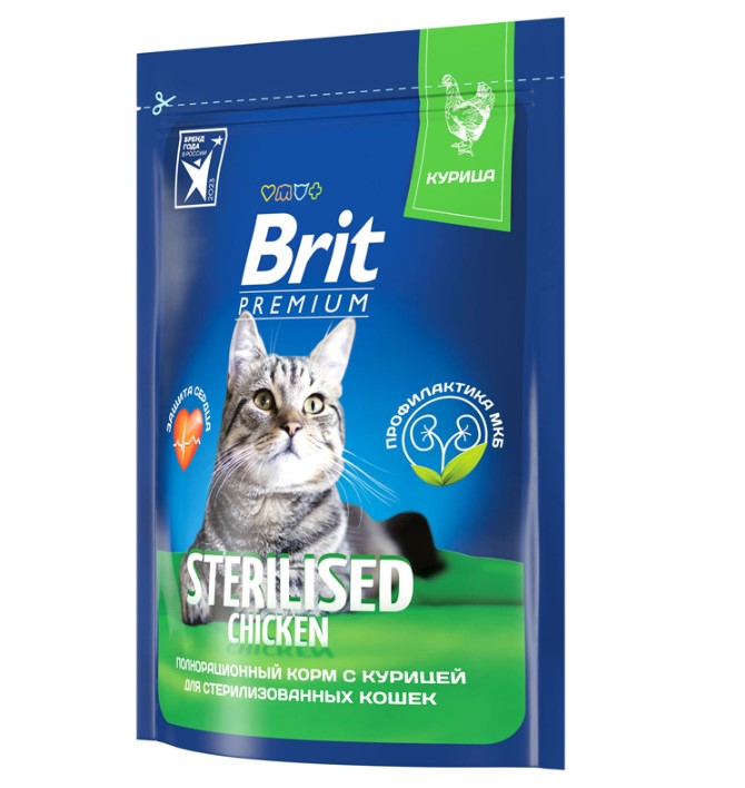 Брит премиум Cat Sterilised (курица) для кота 
